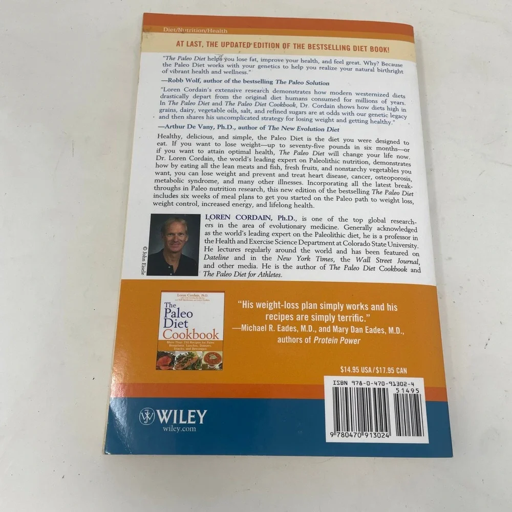 The Paleo Diet Revised Edition and The Paleo Diet Cookbook Loren Cordain 2 Book